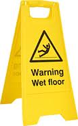 A Board "Warning wet Floor"